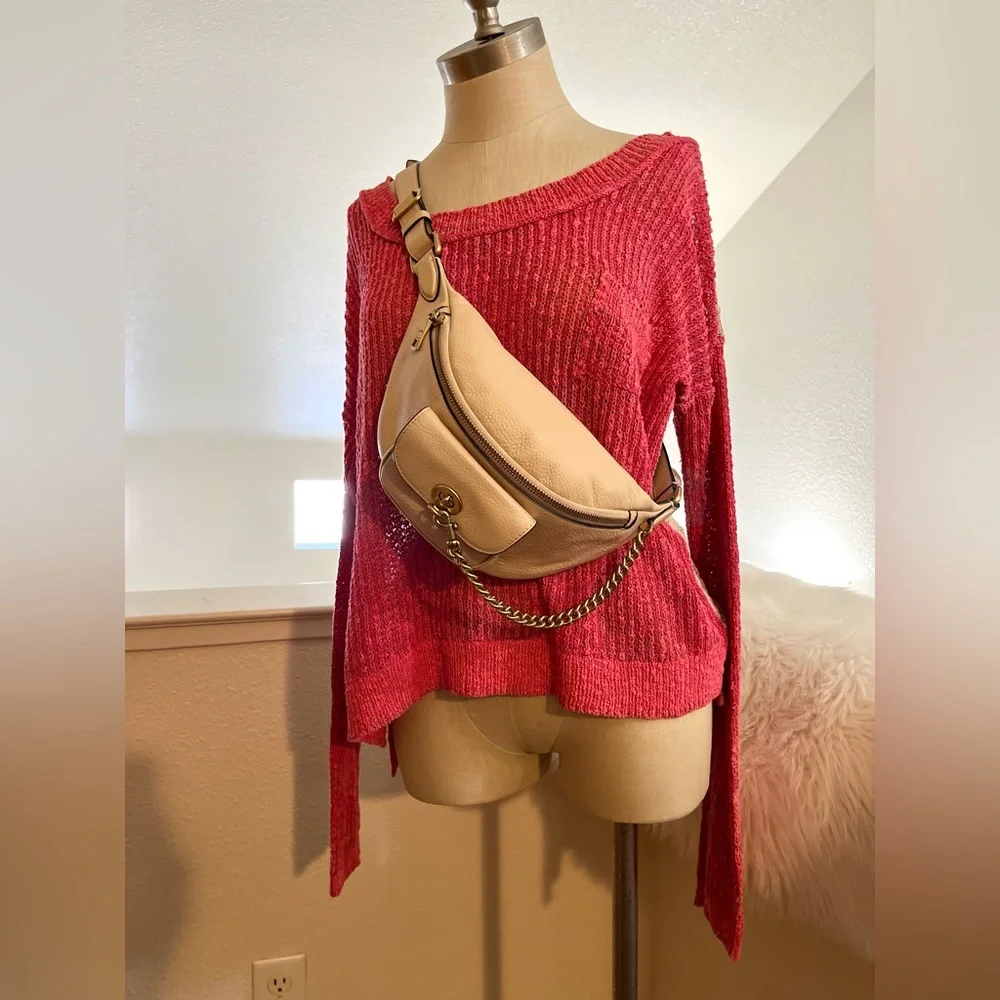 EUC M Free People Crochet Knit Sweater - Picture 9 of 9